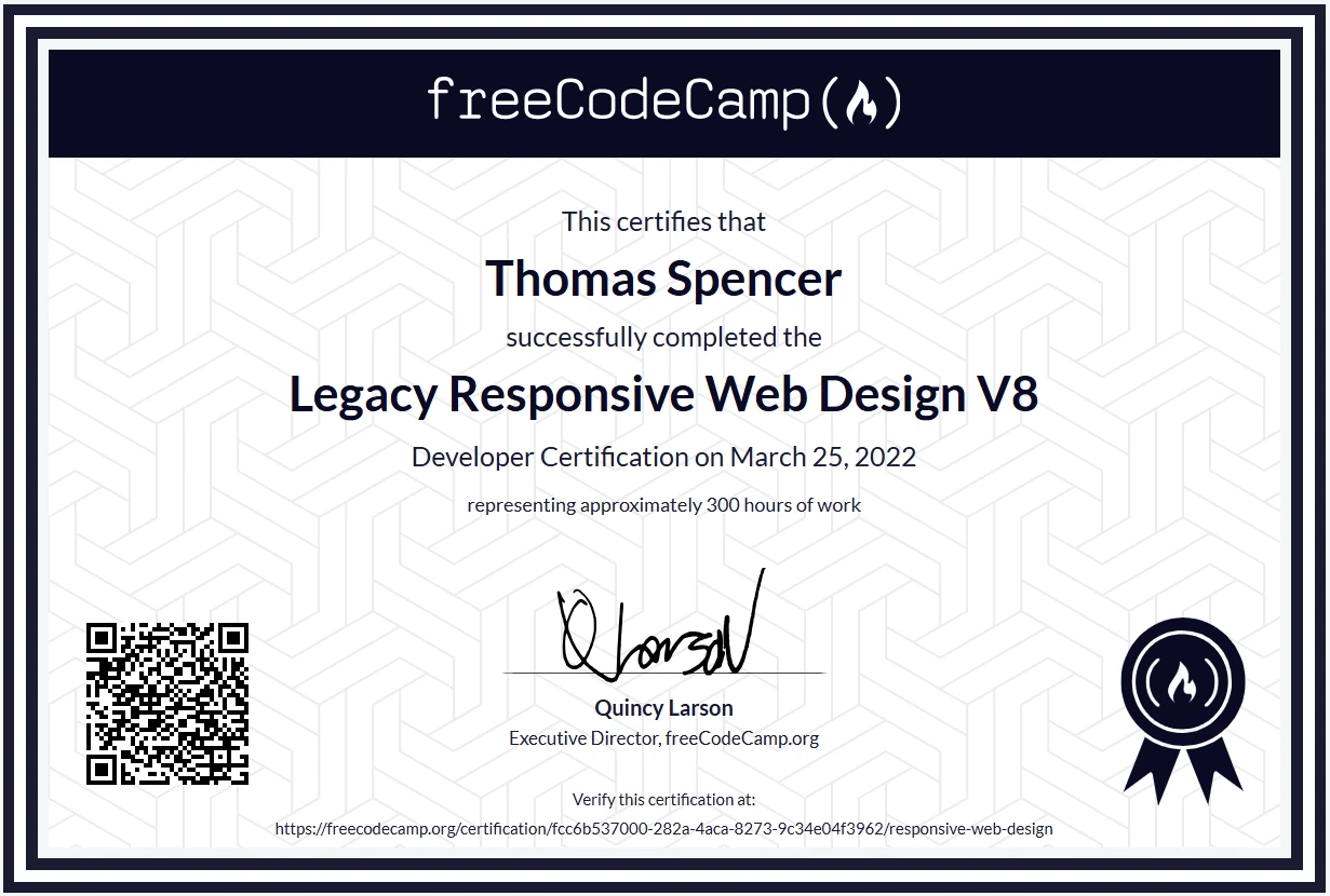 Free Code Camp Certification